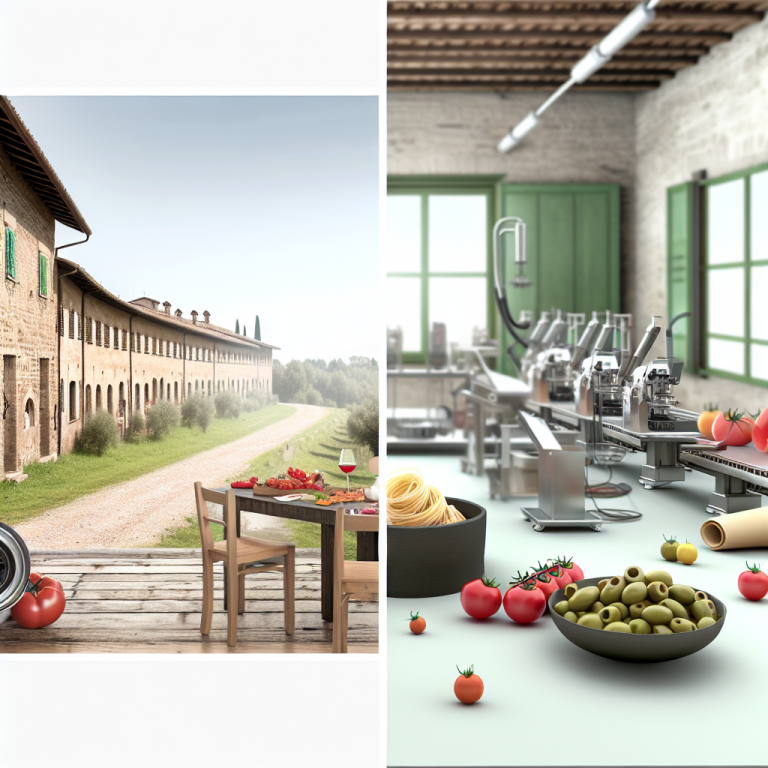 A modern kitchen setup featuring various ingredients including tomatoes and olives.