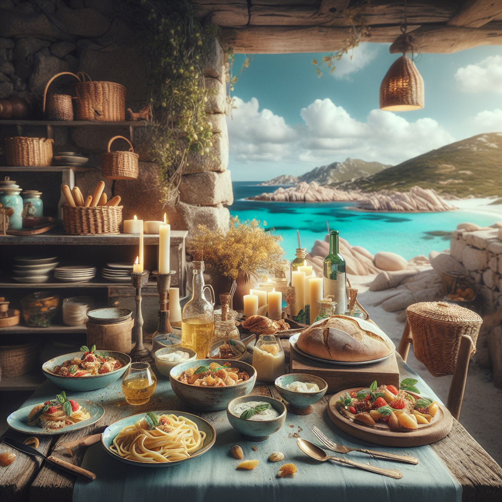 Table set with various traditional Italian dishes, including pasta, bread, and desserts.