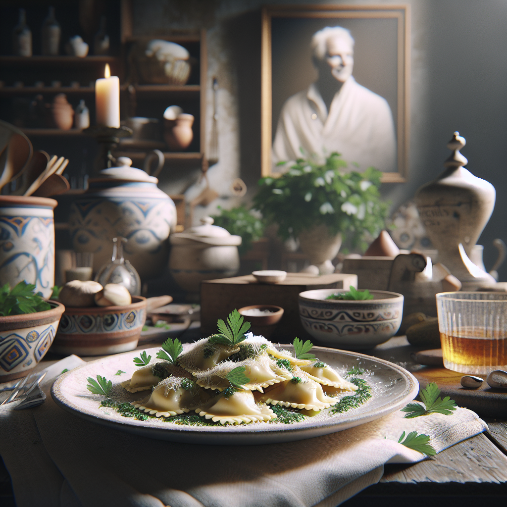 Giorgio Armani,ravioli alla piacentina,Italian culinary tradition