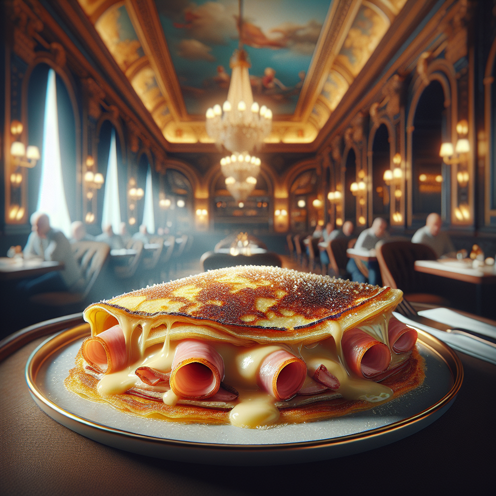 A plate of Crespelle alla Valdostana, showcasing savory crepes baked in béchamel and topped with cheese.