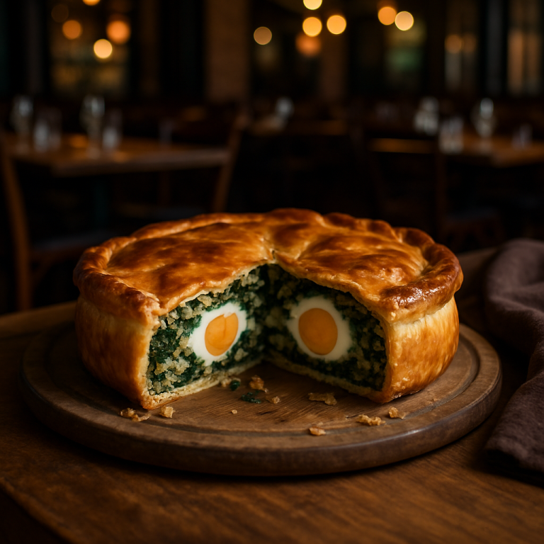 Easy Torta Pasqualina with puff pastry, Swiss chard, and ricotta.