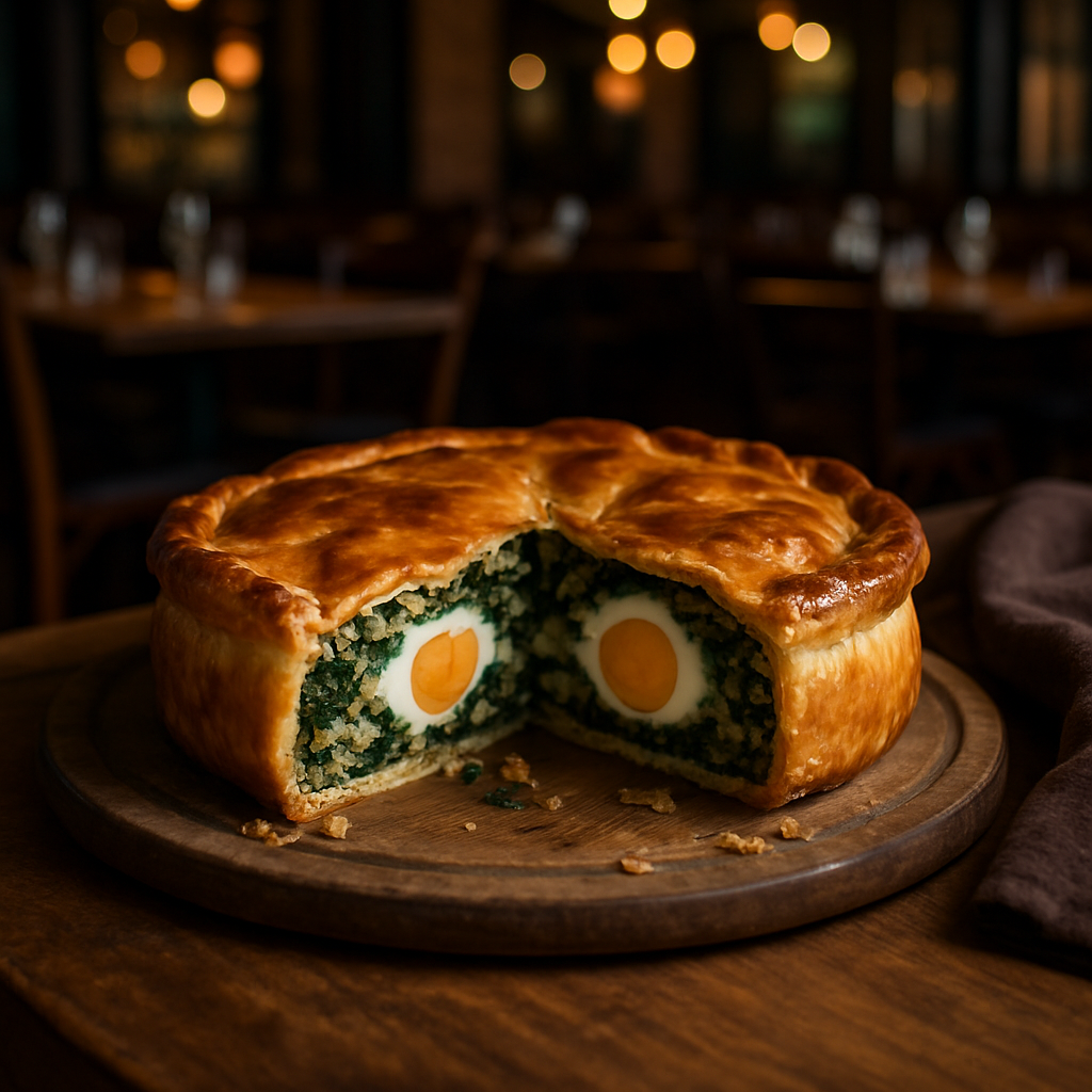 Easy Torta Pasqualina with puff pastry, Swiss chard, and ricotta.