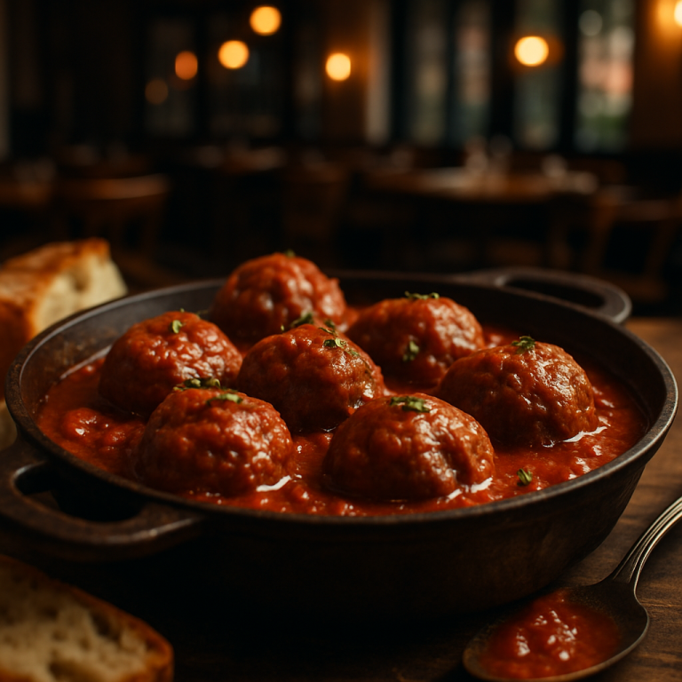 Polpette in umido al pomodoro, Italian meatballs in tomato sauce