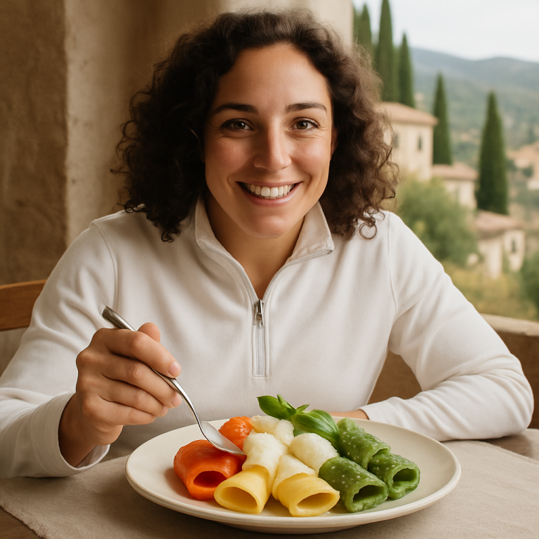 paccheri tricolore,Federica Brignone,Italian pasta recipe