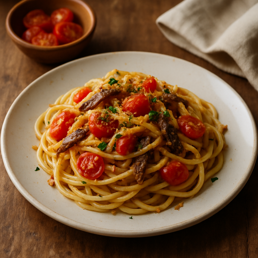 Spaghetti alla San Giuannin,Pugliese recipe,Mediterranean cuisine