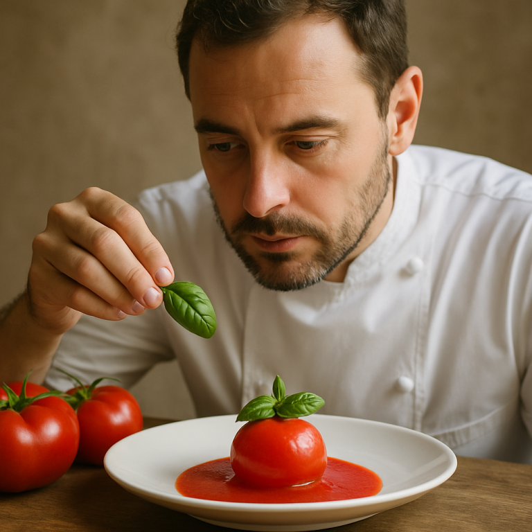 Davide Di Fabio,alta cucina italiana,pomodoro basilico