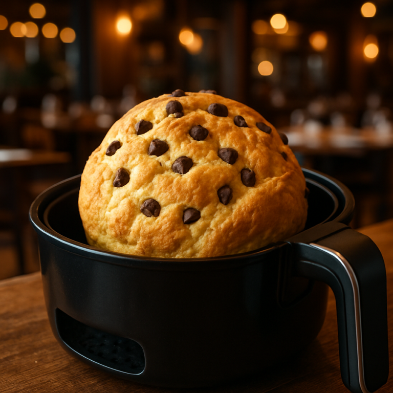 Fluffy cloud bread with chocolate chips made in an air fryer.